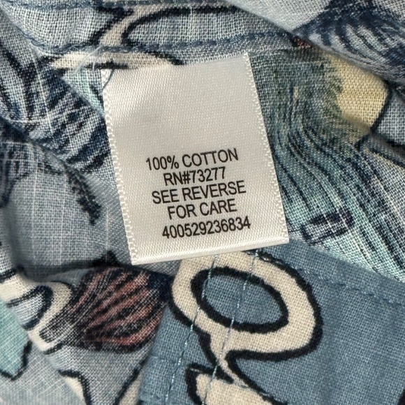 croft & barrow polo shirt with beach and floral design size medium Hawaii beach - Picture 4 of 5